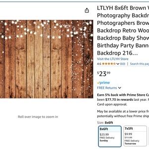 Brown Wood Photography Backdrop 8x6